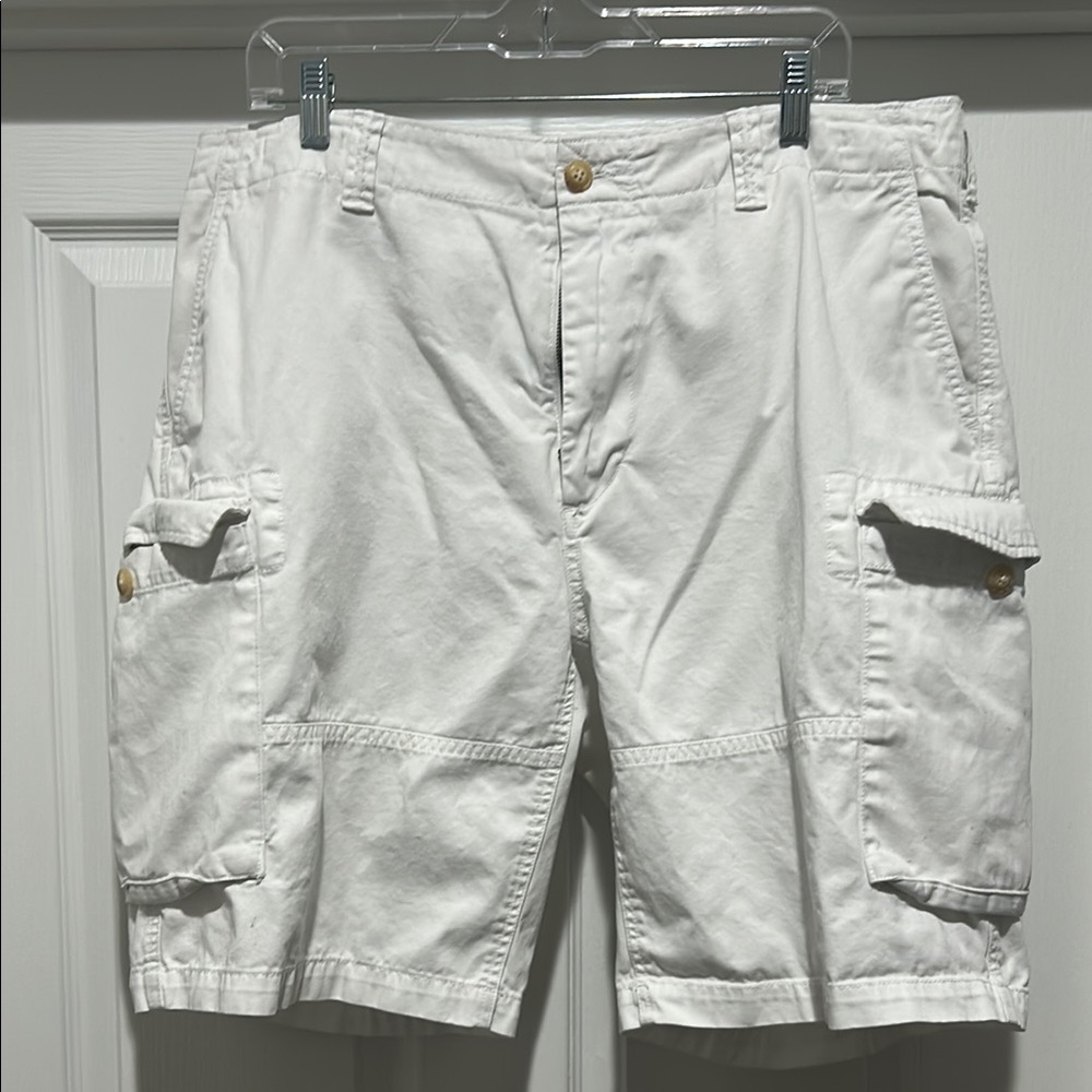Polo by Ralph Lauren White Cargo Shorts Relaxed Fit